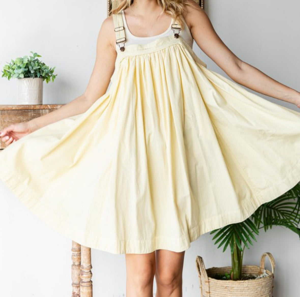 Flirty Overall Dress