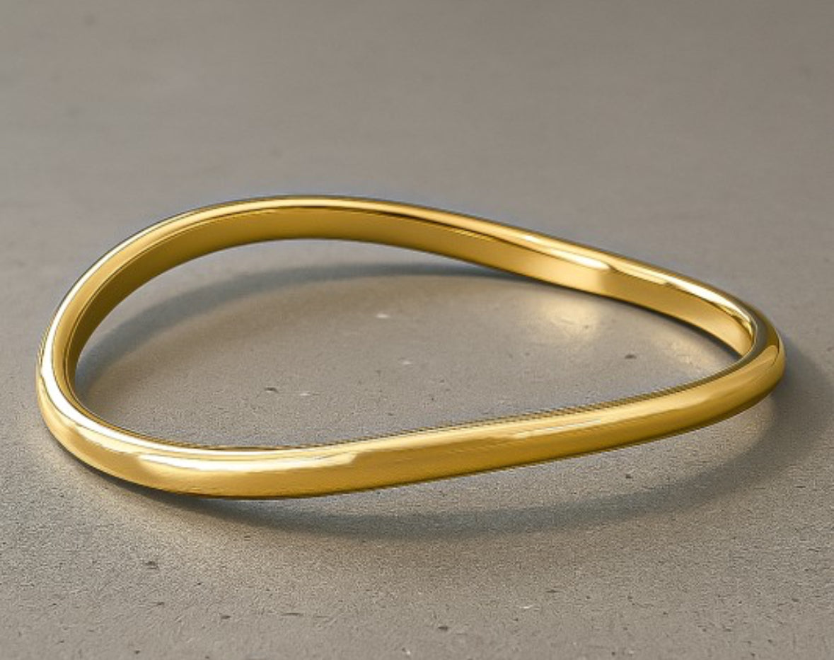 Golden Ripple Bangle