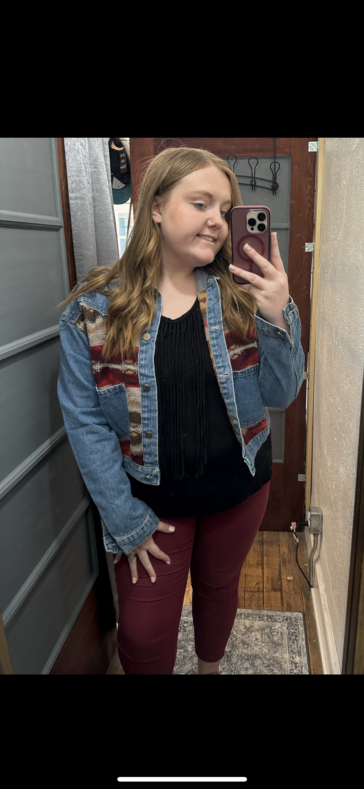 Contrast Denim Western Jacket