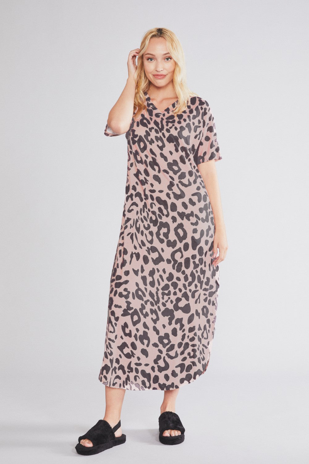 Taupe Leopard Dress