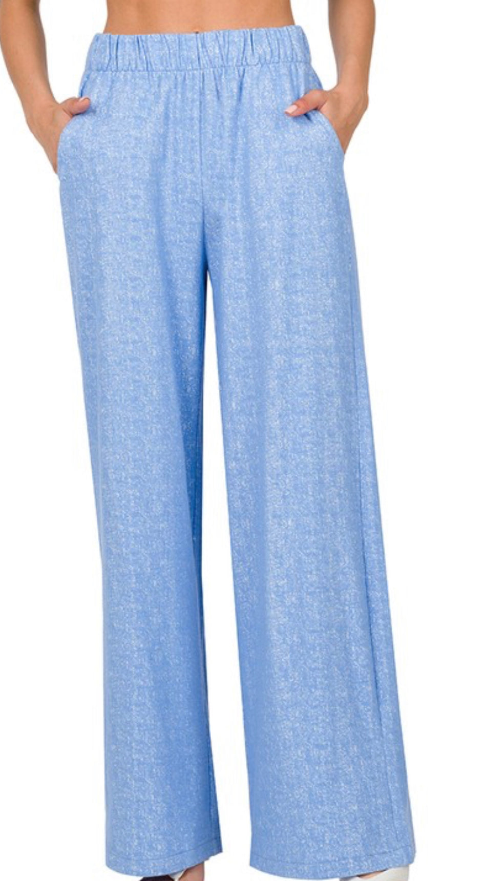 Spring Blue Wide Leg Pants