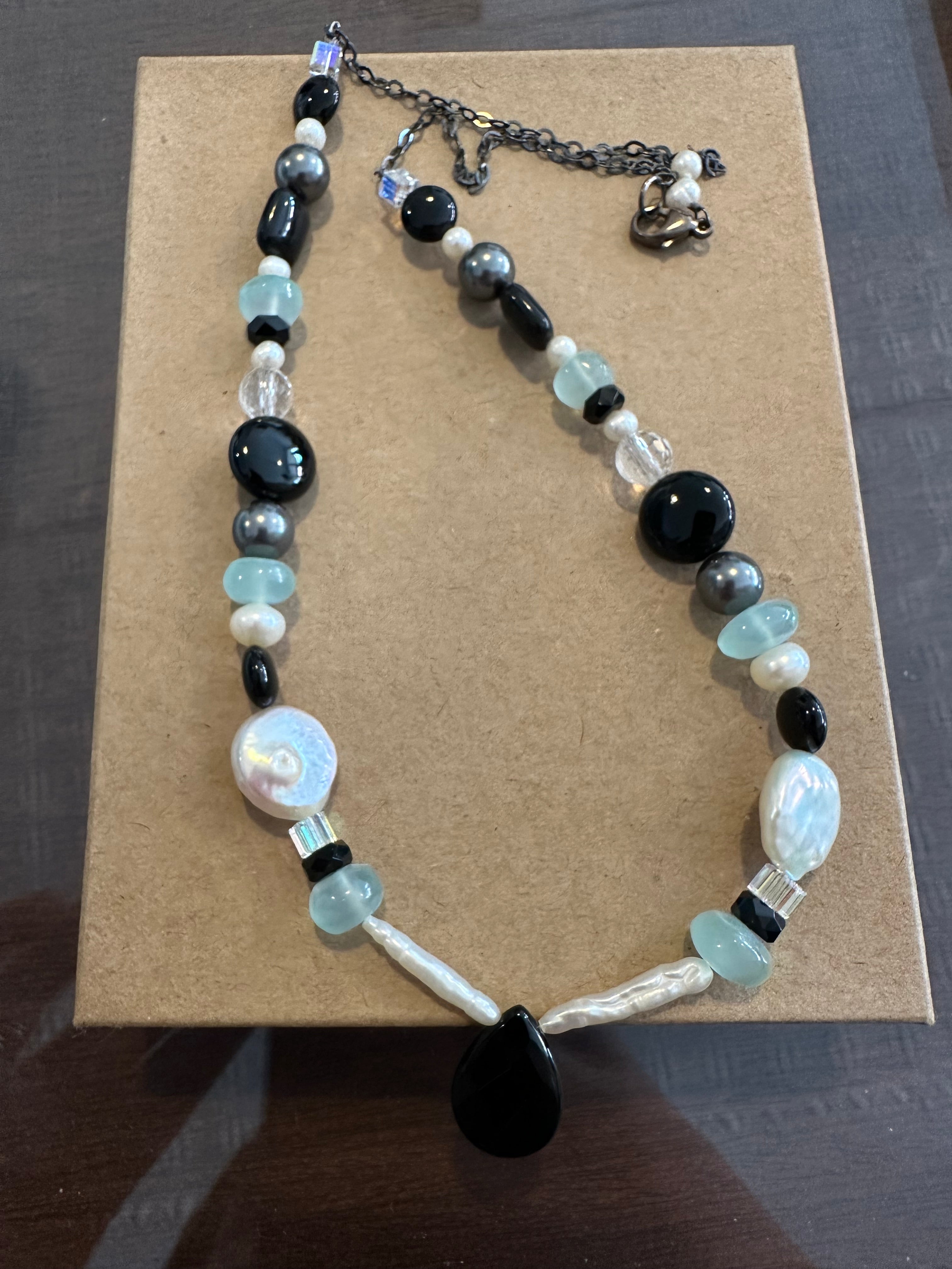 Black & Teal Necklace