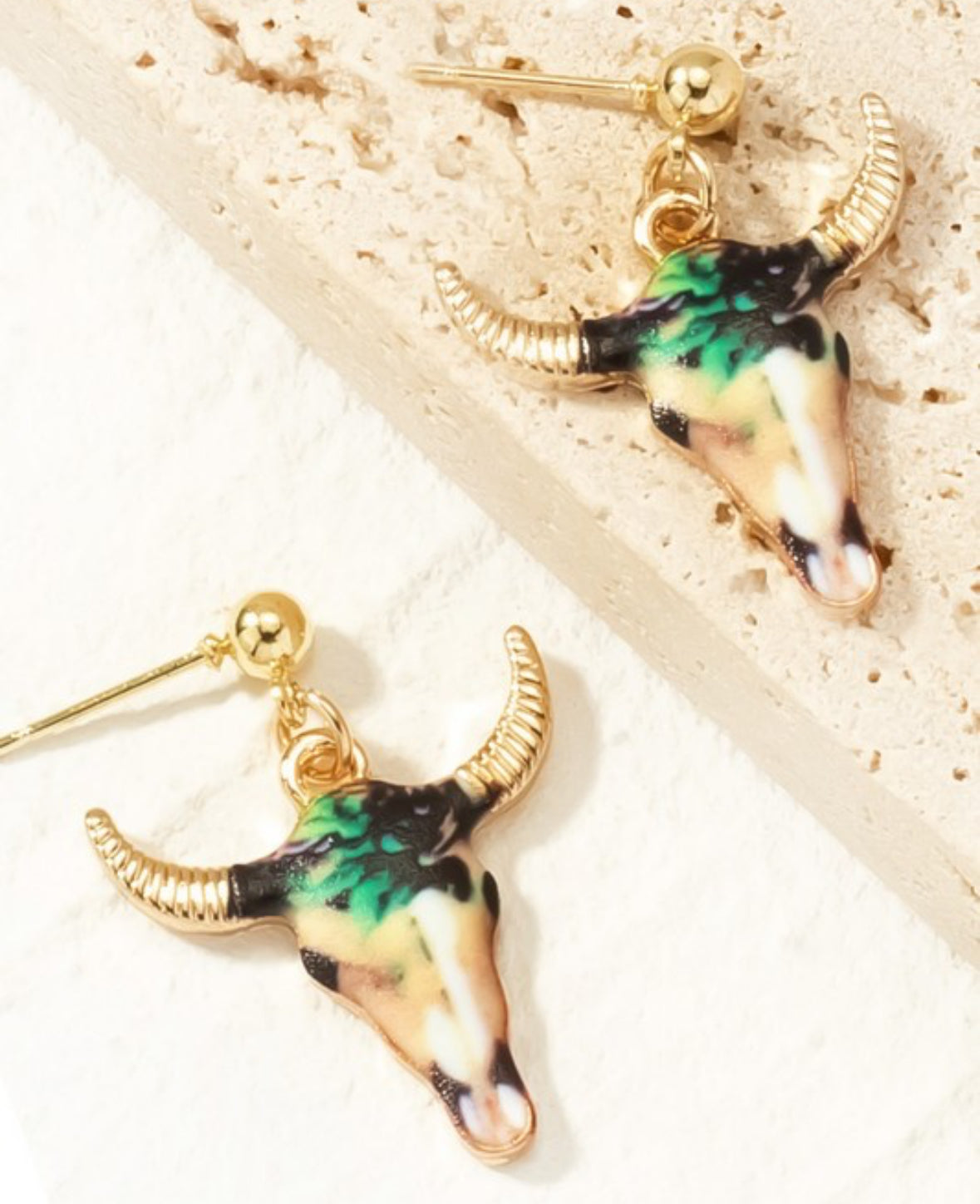 Longhorn Skull Earrings