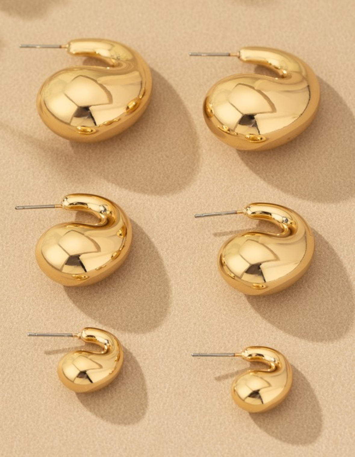 Trio Puffy Hoops