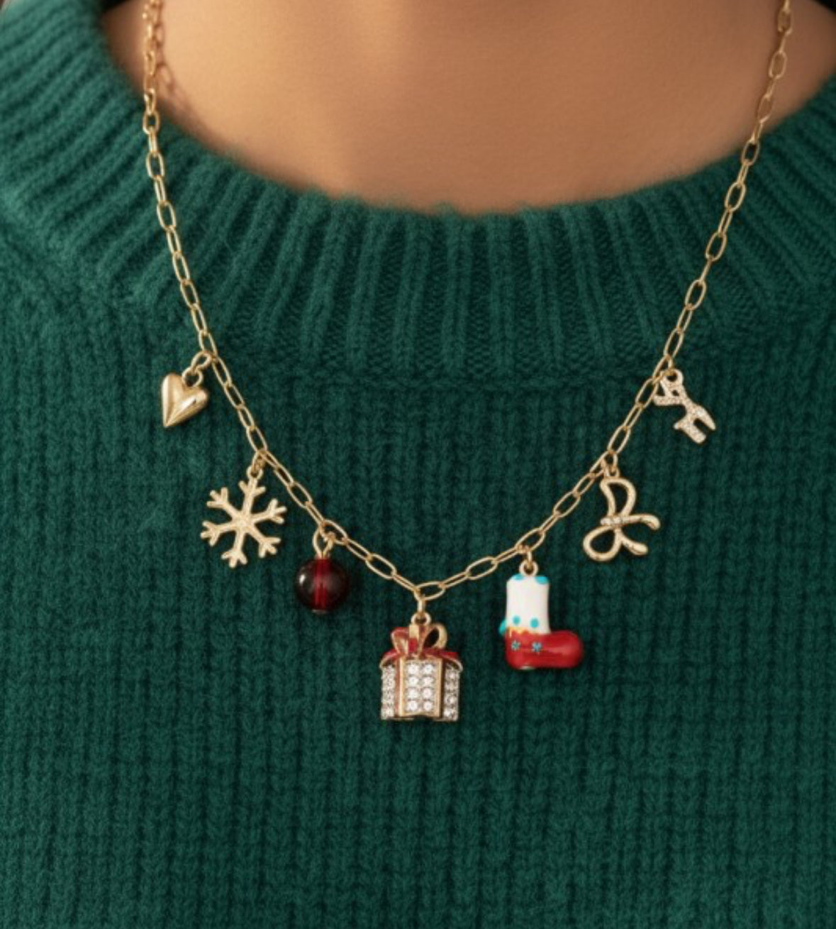 Santa’s Spark Charm Necklace