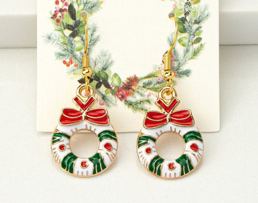 Christmas Wreath Earrings