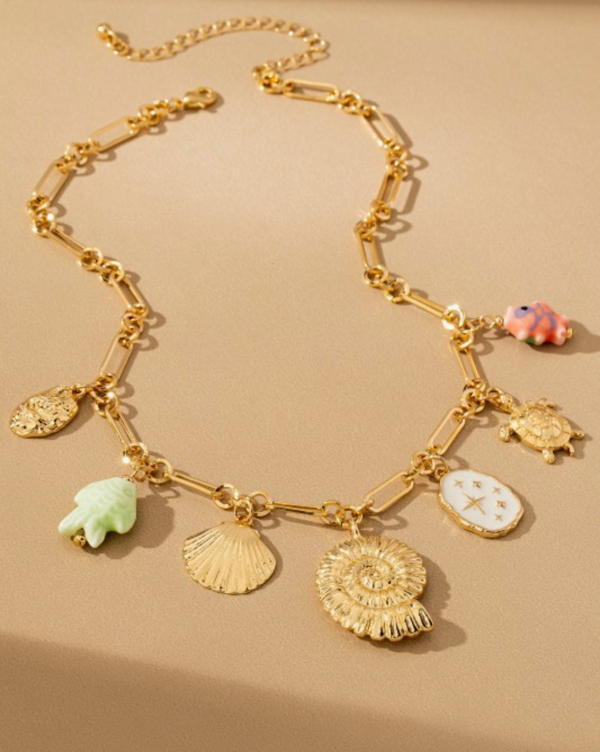 Ocean Whisper Charm Necklace