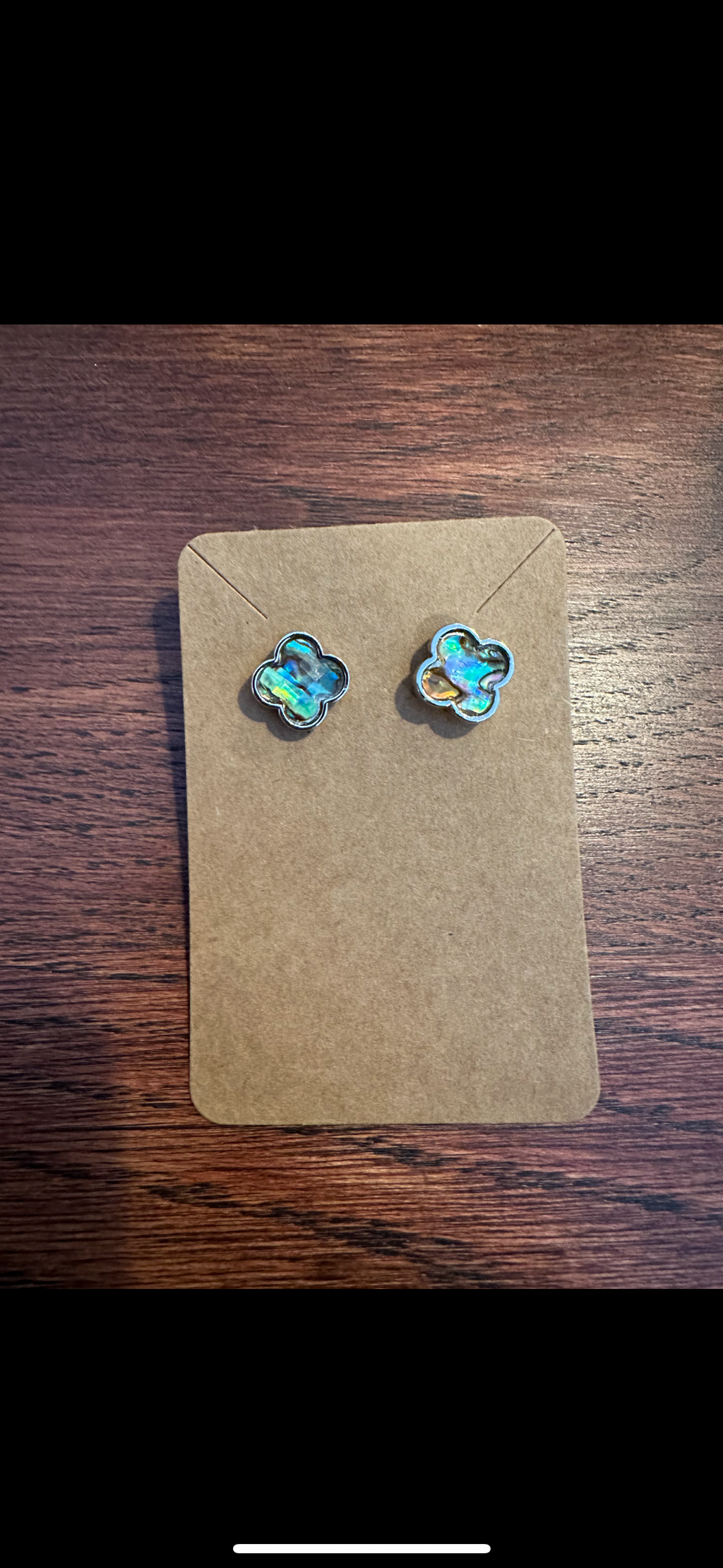 Clover Earrings Faceted Resin