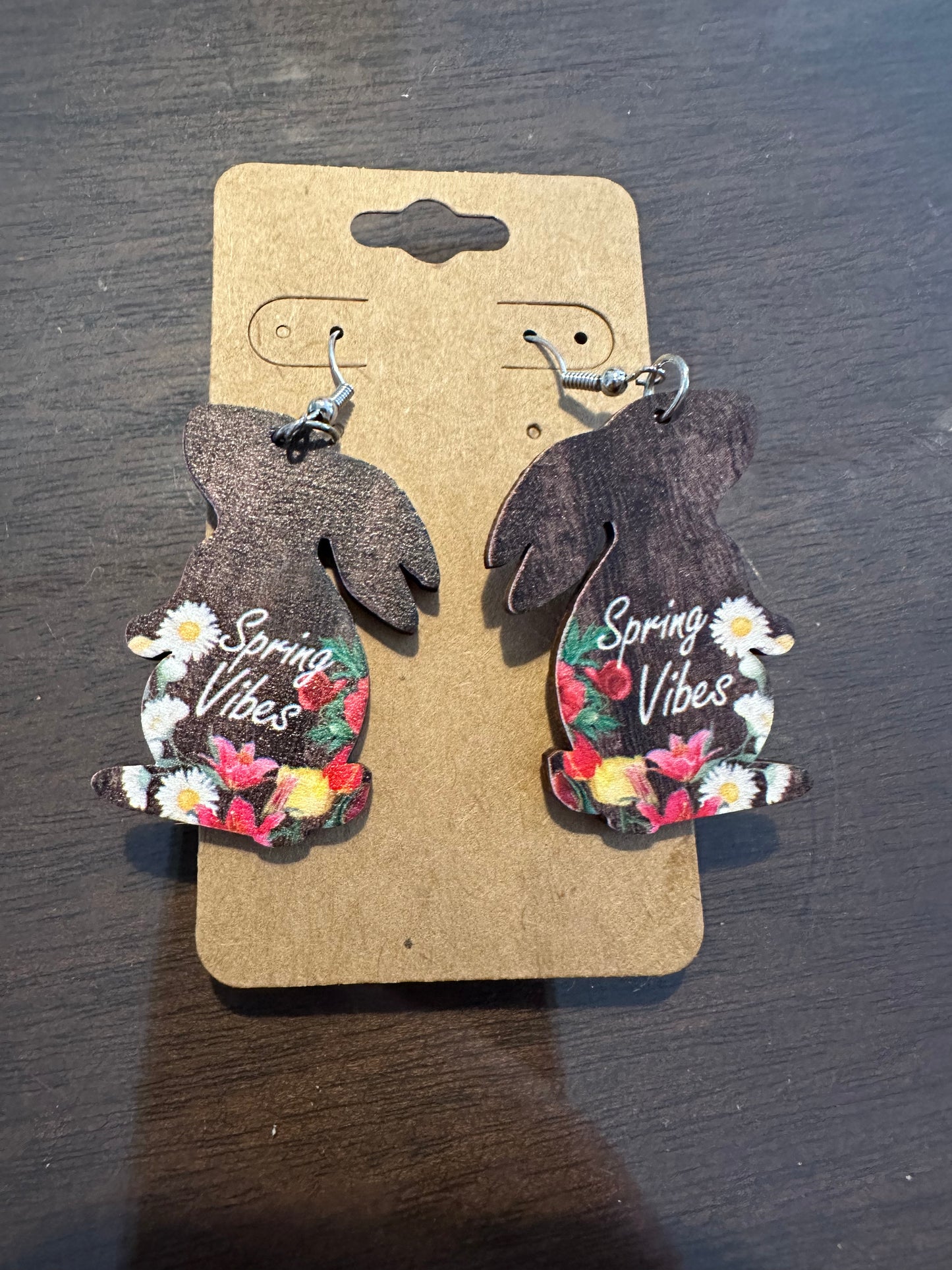 Bunnies, and Flowers Earrings