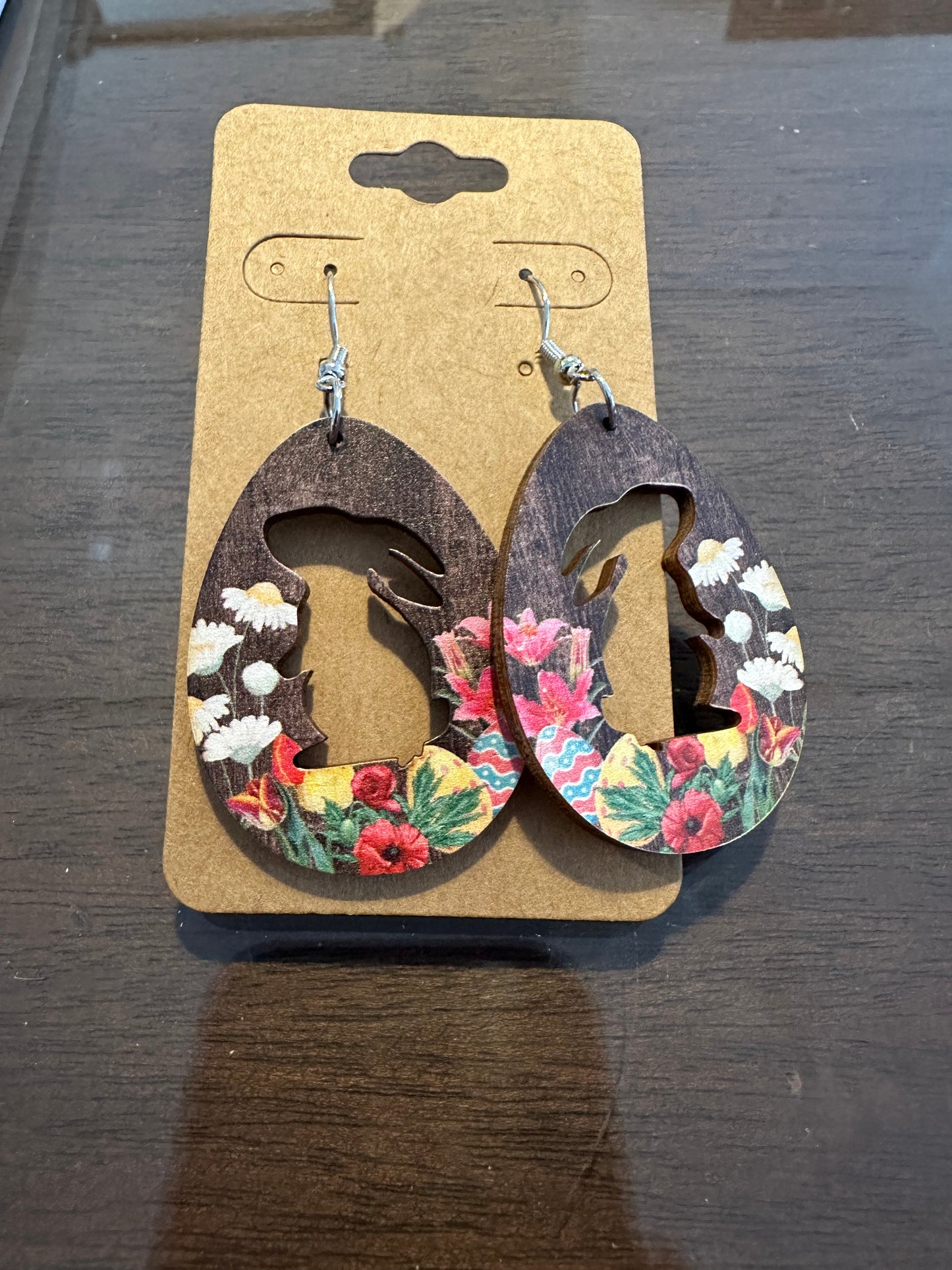 Bunnies, and Flowers Earrings