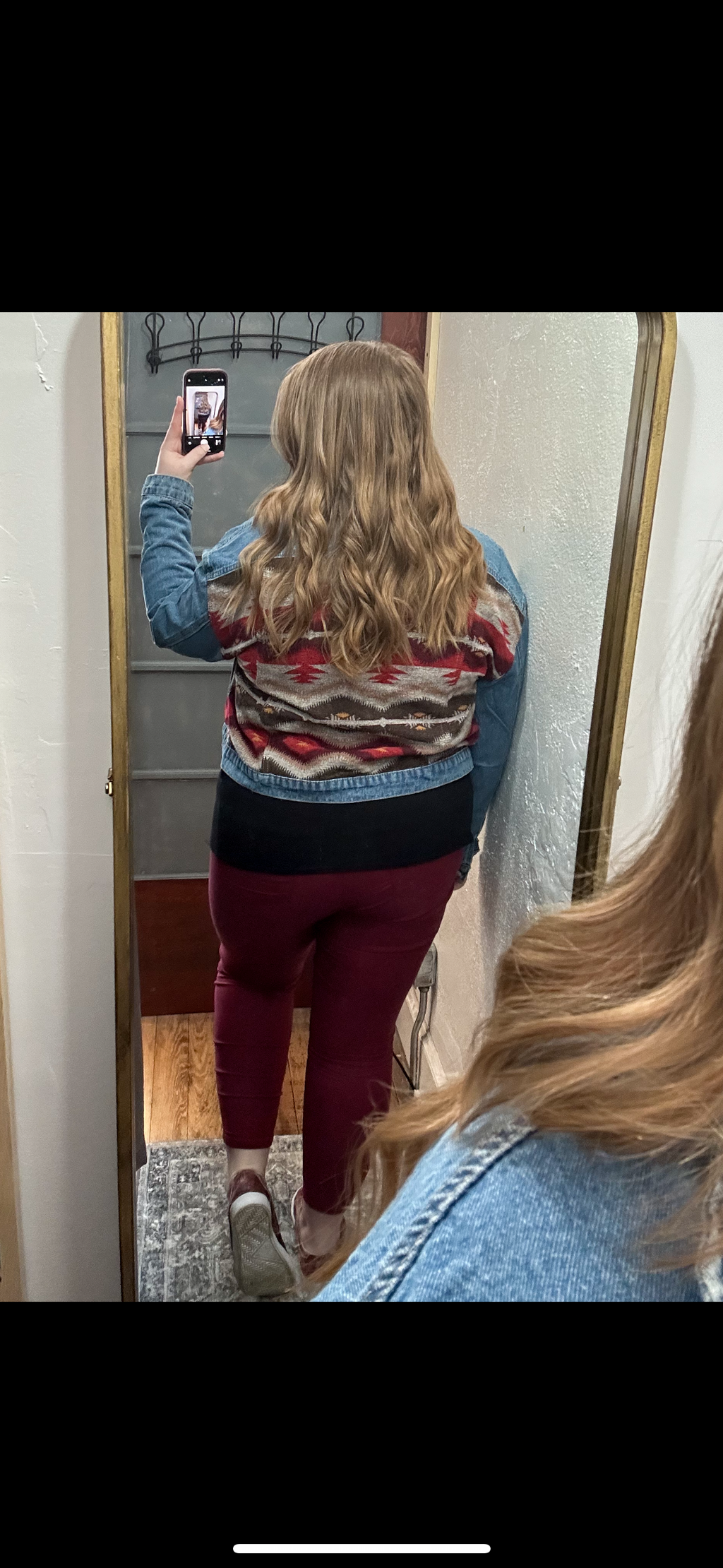 Contrast Denim Western Jacket