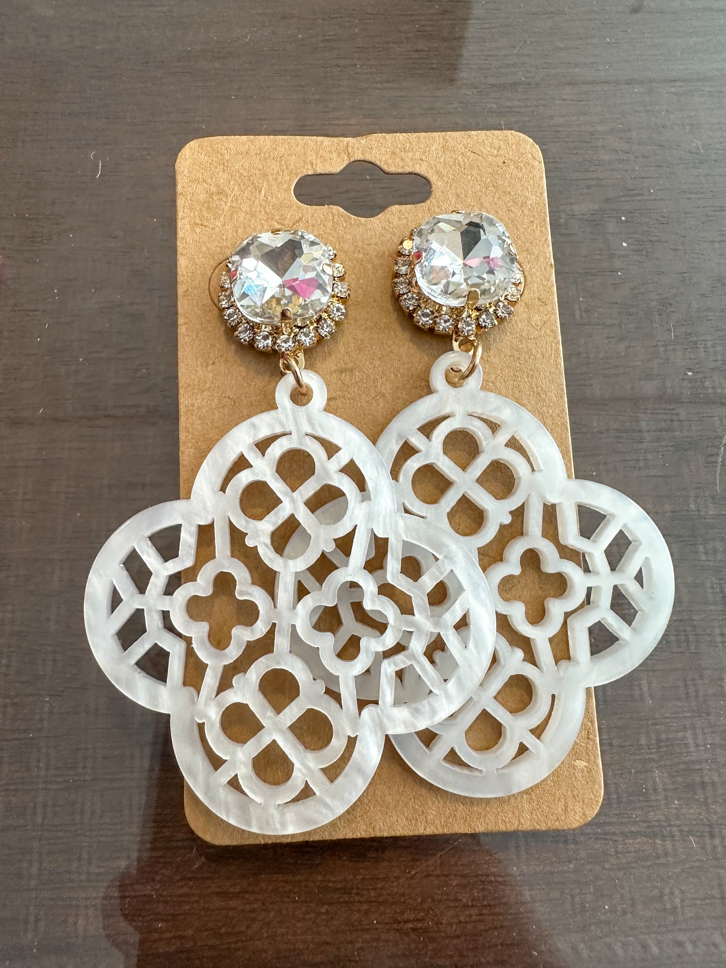 Hollow Flower Dangle Earrings