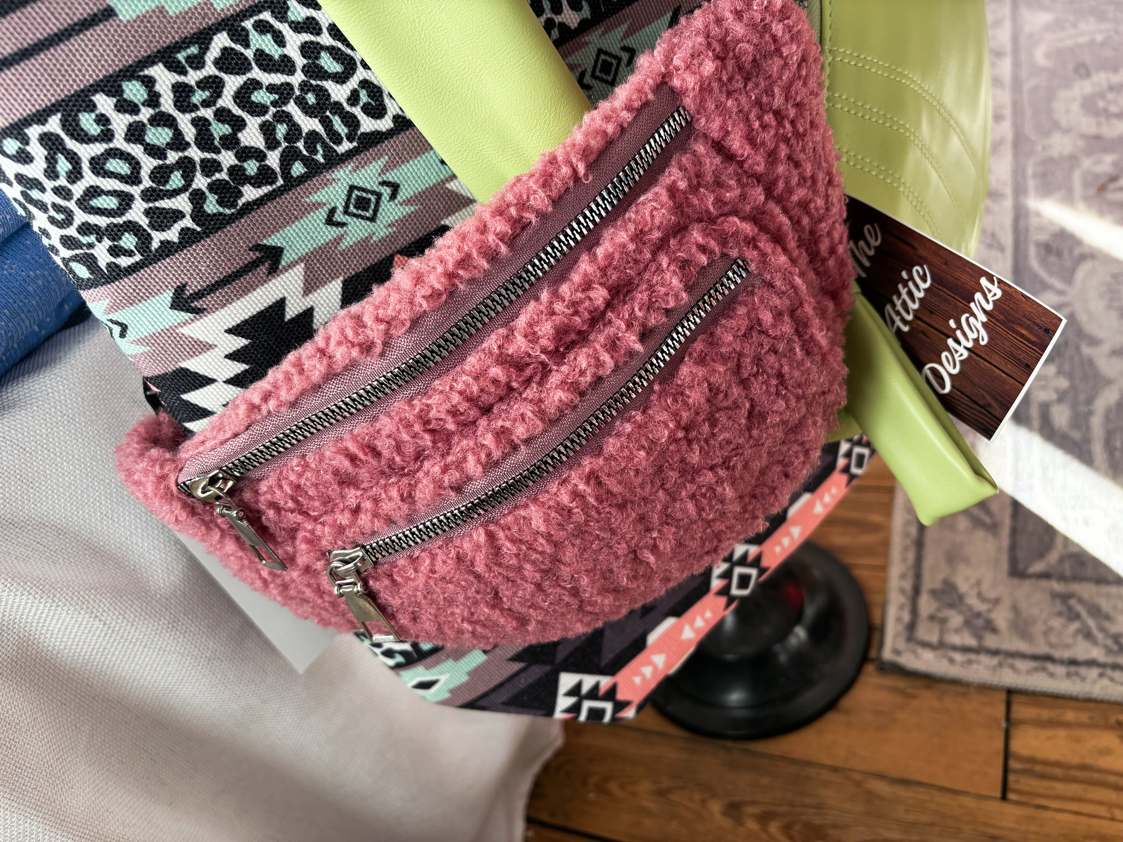 Kat Sherpa Double Sling Bum Bag