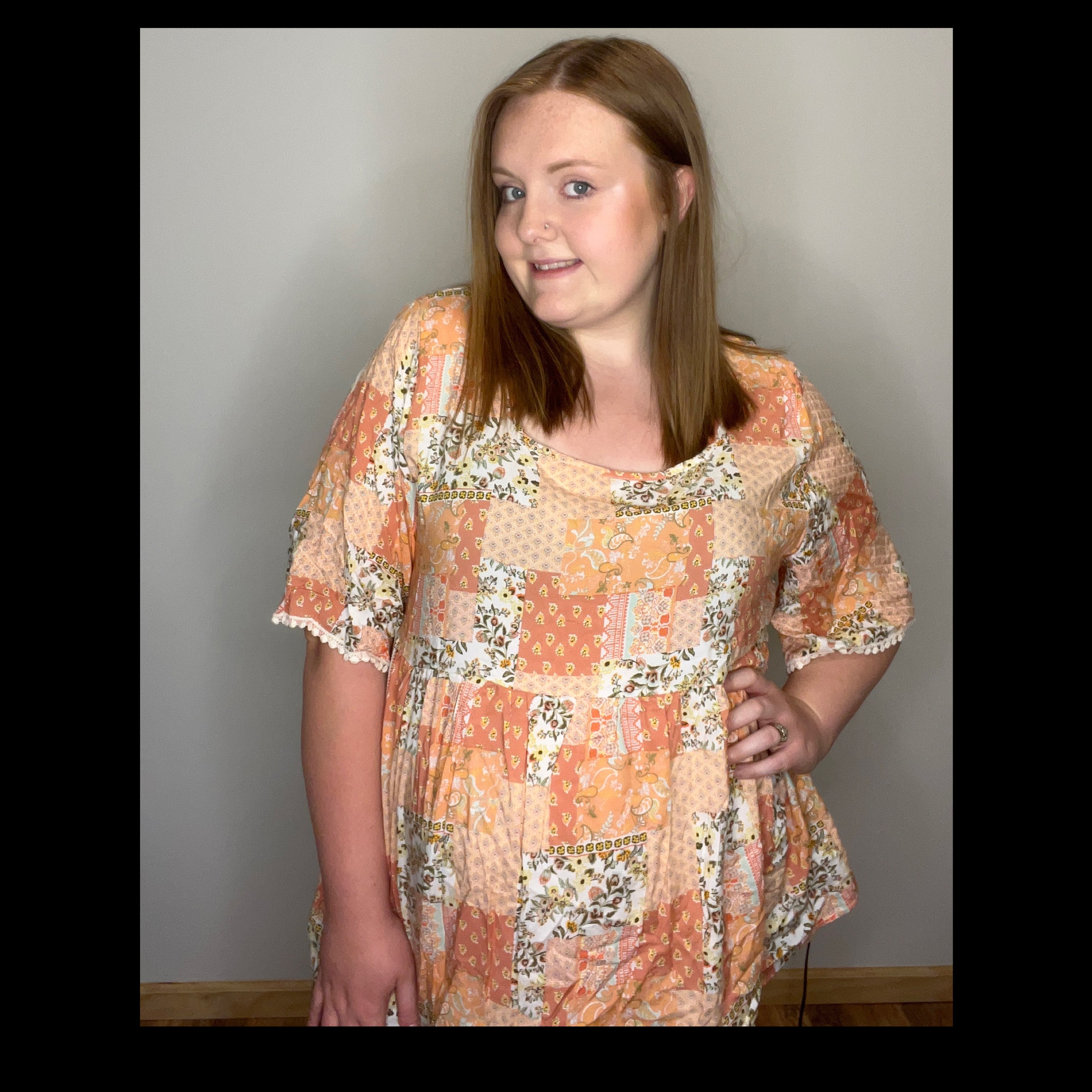 Peaches, and Patchwork Top