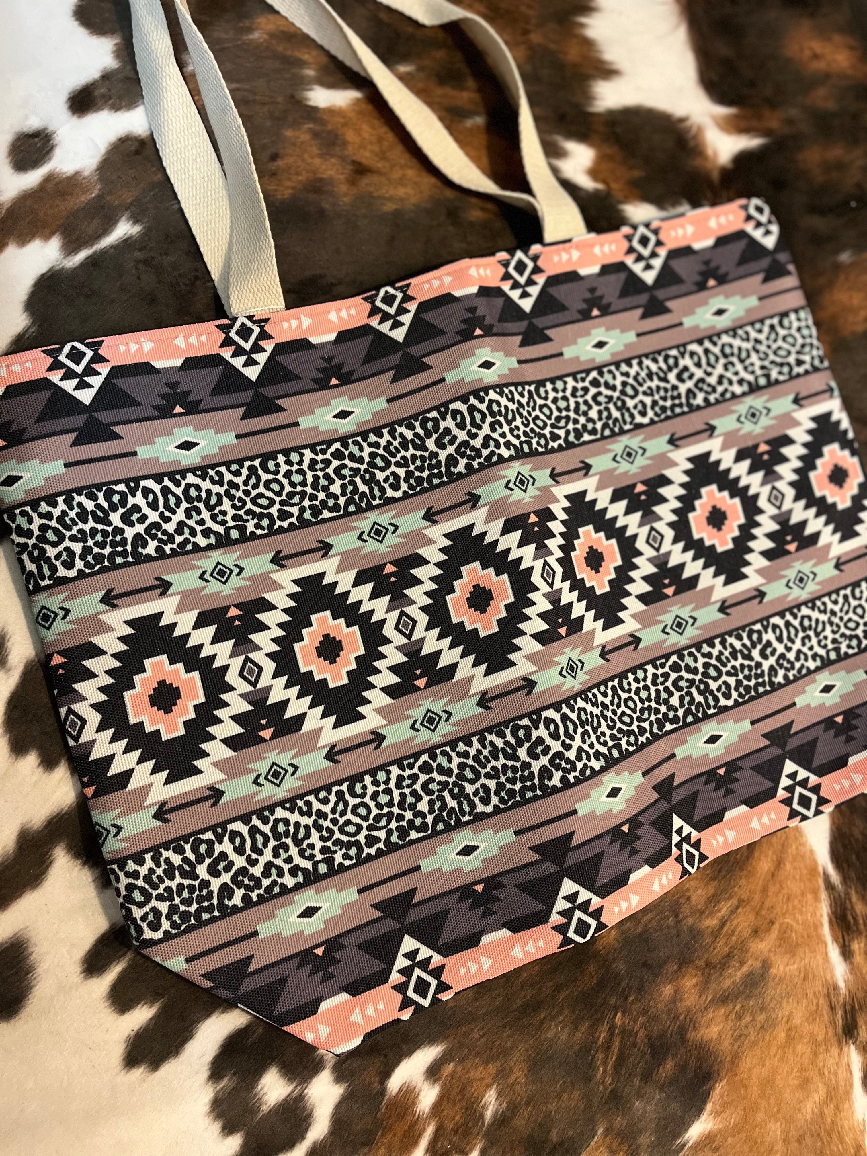 Leopard Tribal Tote Bags