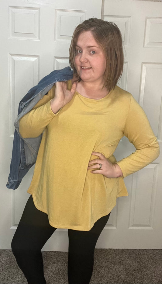 Pale Mustard Strappy Back Tunic